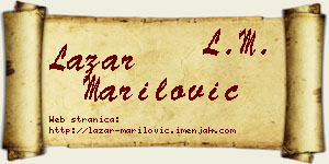 Lazar Marilović vizit kartica